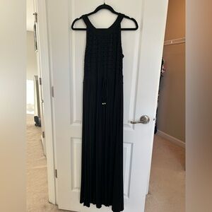 Dress Barn Black Maxi Dress | Size 16 | Pockets & Side Slits
